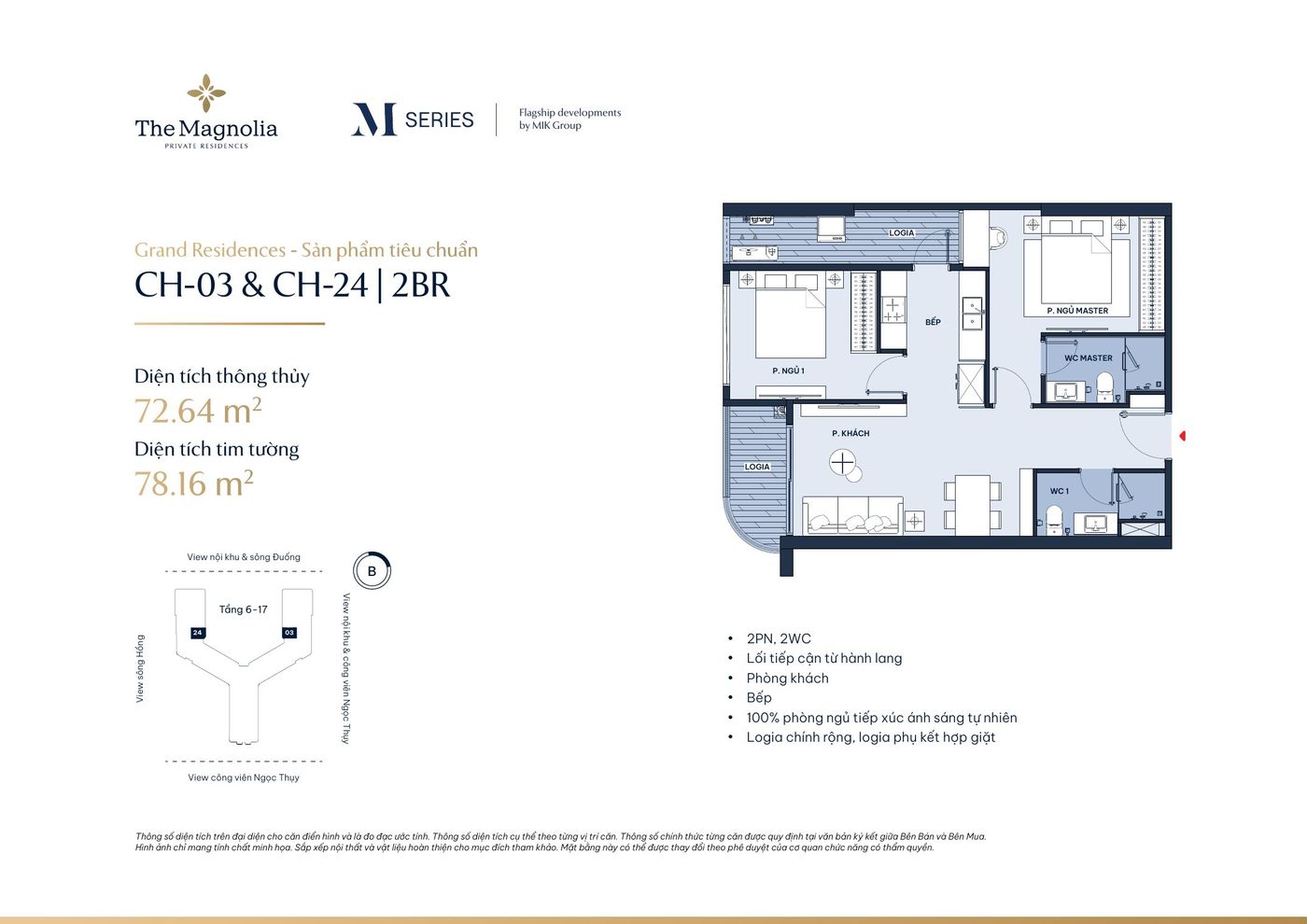 Mặt bằng căn 2BR CH03-CH24