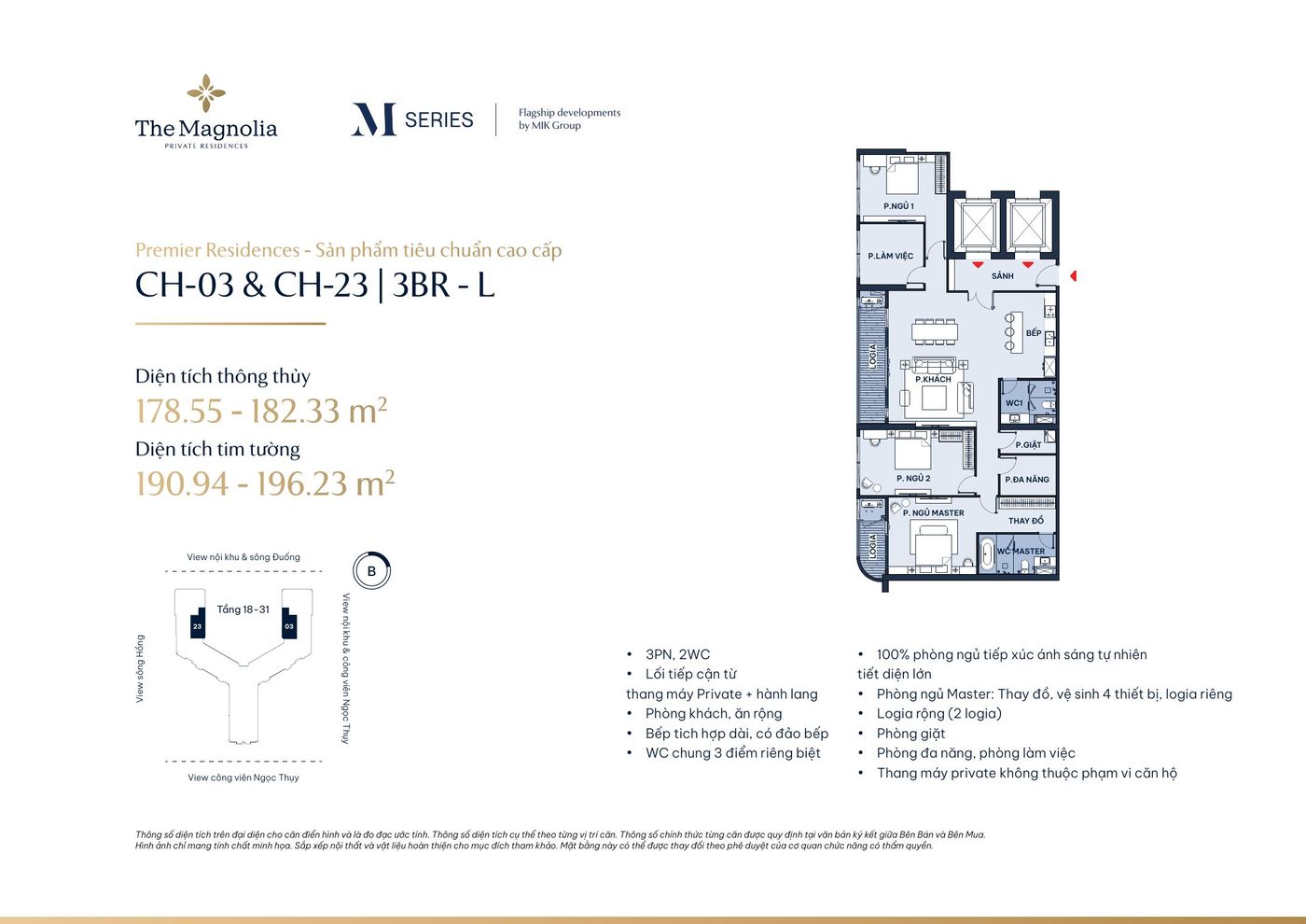 Mặt bằng căn 3BR-L CH03-CH23