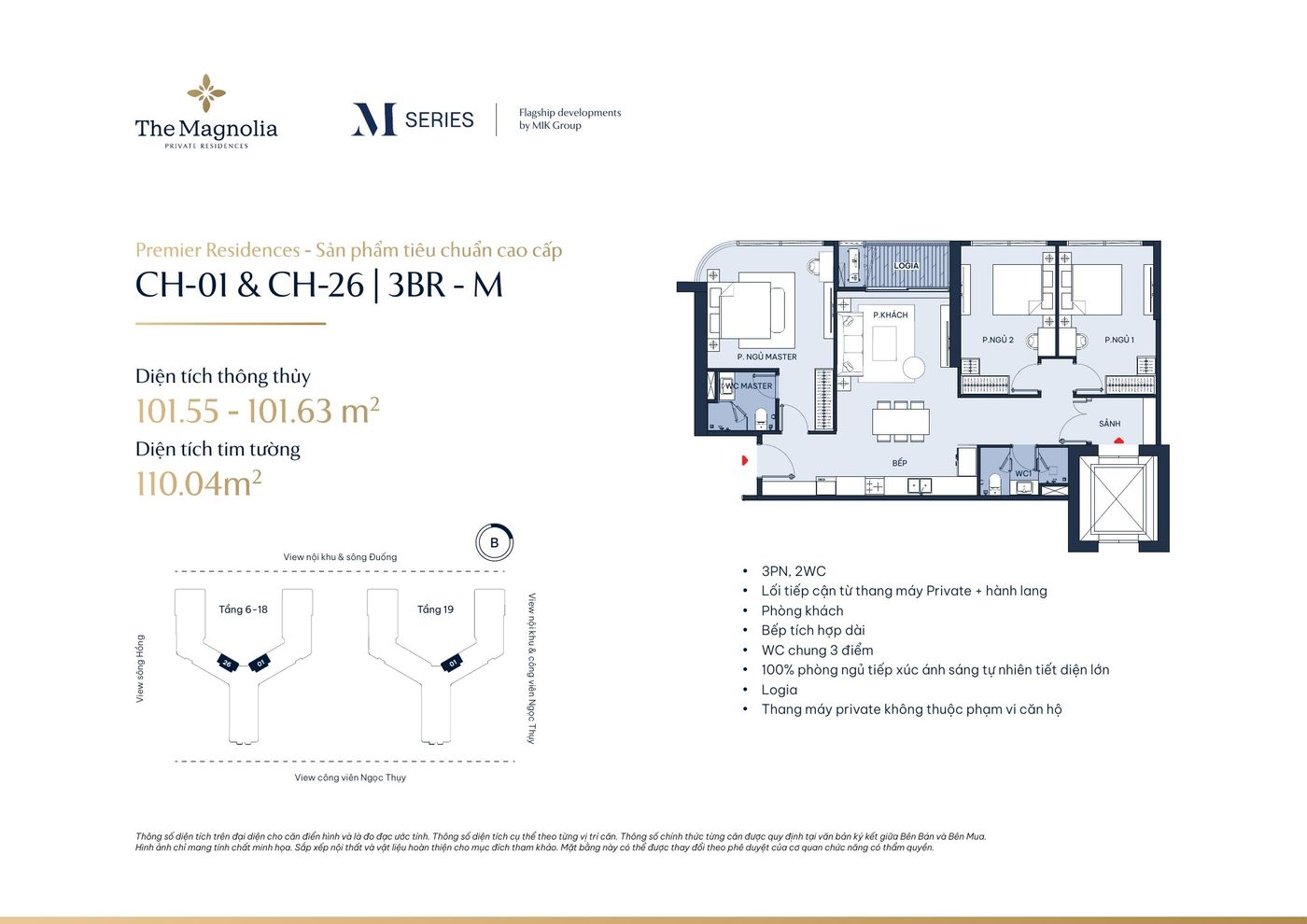 Mặt bằng căn 3BR-M CH01-CH26